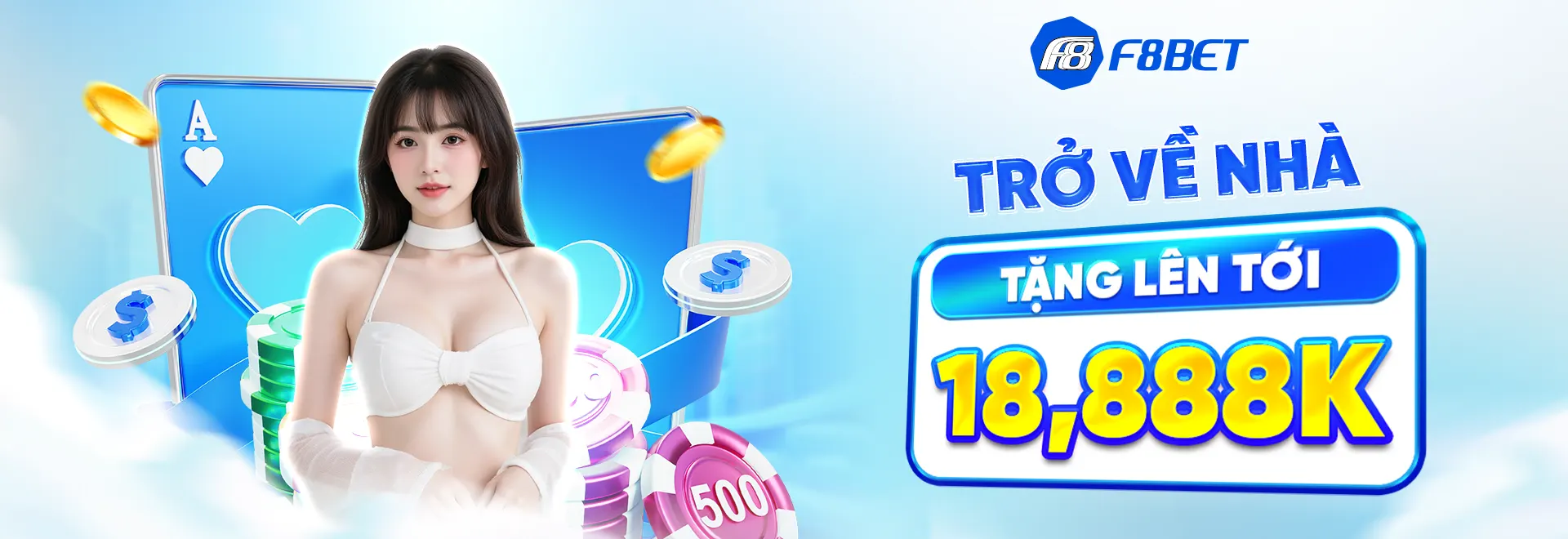 f8bet banner trở về nhà tặng lên tới 18888k